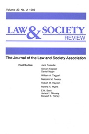 Law & Society Review Volume 23 - Issue 2 -