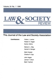 Law & Society Review Volume 24 - Issue 1 -
