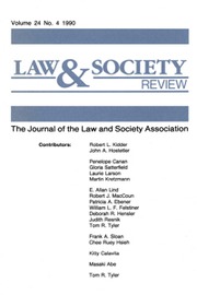 Law & Society Review Volume 24 - Issue 4 -