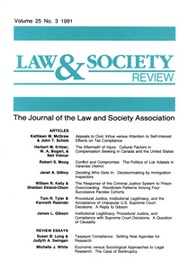 Law & Society Review Volume 25 - Issue 3 -