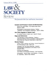 Law & Society Review Volume 26 - Issue 2 -