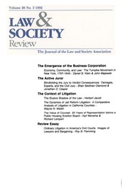 Law & Society Review Volume 26 - Issue 3 -