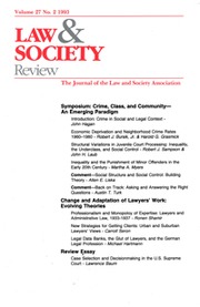 Law & Society Review Volume 27 - Issue 2 -
