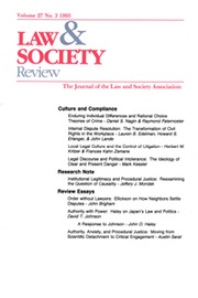 Law & Society Review Volume 27 - Issue 3 -