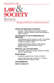 Law & Society Review Volume 27 - Issue 4 -