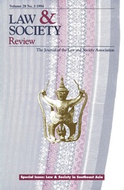 Law & Society Review Volume 28 - Issue 3 -  Special Issue: Law & Society in Southeast Asia