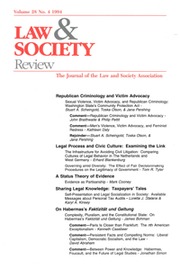 Law & Society Review Volume 28 - Issue 4 -