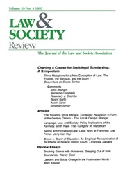 Law & Society Review Volume 29 - Issue 4 -