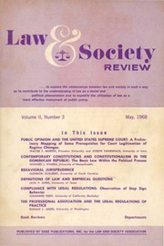 Law & Society Review Volume 2 - Issue 3 -