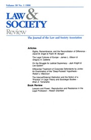 Law & Society Review Volume 30 - Issue 1 -