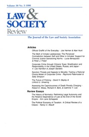 Law & Society Review Volume 30 - Issue 3 -
