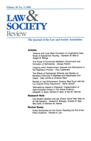 Law & Society Review Volume 30 - Issue 4 -