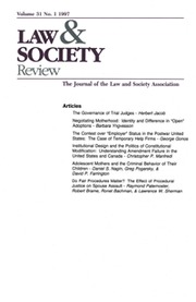 Law & Society Review Volume 31 - Issue 1 -