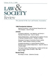 Law & Society Review Volume 33 - Issue 1 -