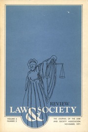 Law & Society Review Volume 6 - Issue 2 -  Special Issue on the Police