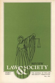 Law & Society Review Volume 7 - Issue 1 -  Special Issue on European Sociology of Law
