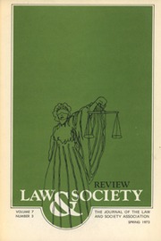 Law & Society Review Volume 7 - Issue 3 -