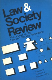 Law & Society Review Volume 9 - Issue 4 -