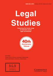 Legal Studies Volume 40 - Issue 4 -