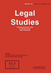 Legal Studies Volume 41 - Issue 3 -