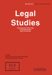 Legal Studies: Volume 41 - Issue 4 | Cambridge Core