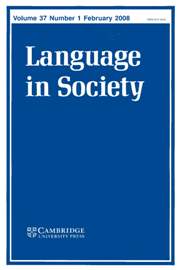 Language in Society Volume 37 - Issue 1 -
