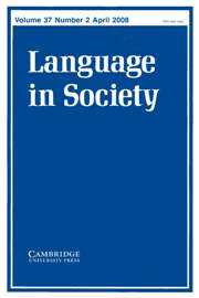 Language in Society Volume 37 - Issue 2 -