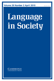 Language in Society Volume 39 - Issue 2 -