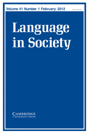 Language in Society Volume 41 - Issue 1 -