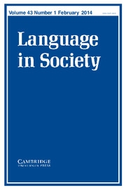 Language in Society Volume 43 - Issue 1 -