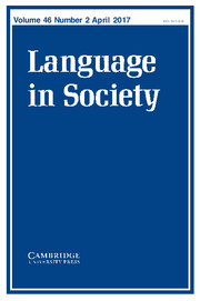 Language in Society Volume 46 - Issue 2 -