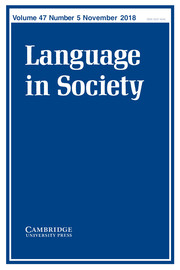 Language in Society Volume 47 - Issue 5 -