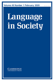Language in Society Volume 49 - Issue 1 -