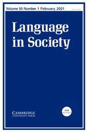 Language in Society Volume 50 - Issue 1 -