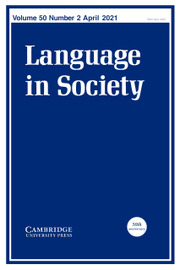 Language in Society Volume 50 - Issue 2 -