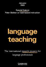 Language Teaching Volume 36 - Issue 1 -