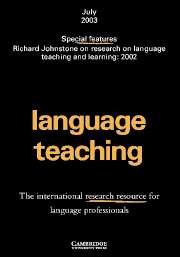 Language Teaching Volume 36 - Issue 3 -