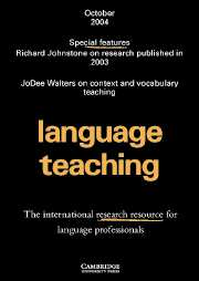 Language Teaching Volume 37 - Issue 4 -