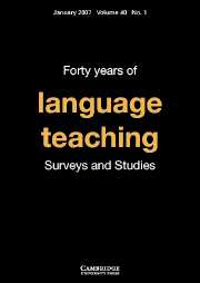 Language Teaching Volume 40 - Issue 1 -