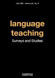 Language Teaching Volume 40 - Issue 3 -