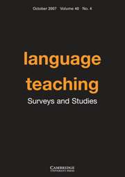 Language Teaching Volume 40 - Issue 4 -