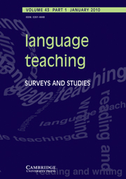 Language Teaching Volume 43 - Issue 1 -