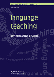Language Teaching Volume 54 - Issue 2 -