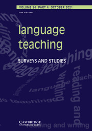 Language Teaching Volume 54 - Issue 4 -