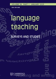 Language Teaching Volume 56 - Issue 1 -