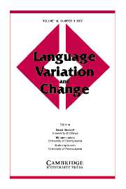 Language Variation and Change Volume 19 - Issue 3 -