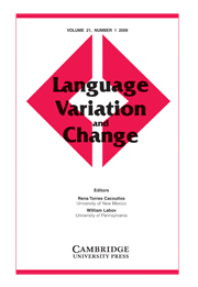 Language Variation and Change Volume 21 - Issue 1 -