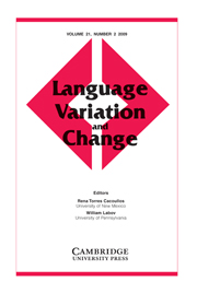 Language Variation and Change Volume 21 - Issue 2 -