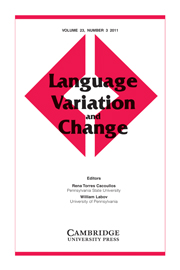 Language Variation and Change Volume 23 - Issue 3 -