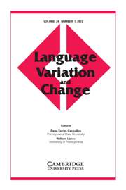 Language Variation and Change Volume 24 - Issue 1 -